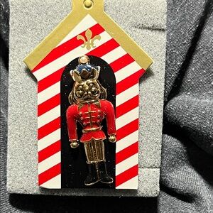 Avon Nutcracker Brooch in Red and Gold